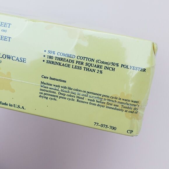 Vintage Beatrix Potter Friends of Peter Rabbit Cannon Twin Sheet Set NEW SEALED! - Picture 8 of 10